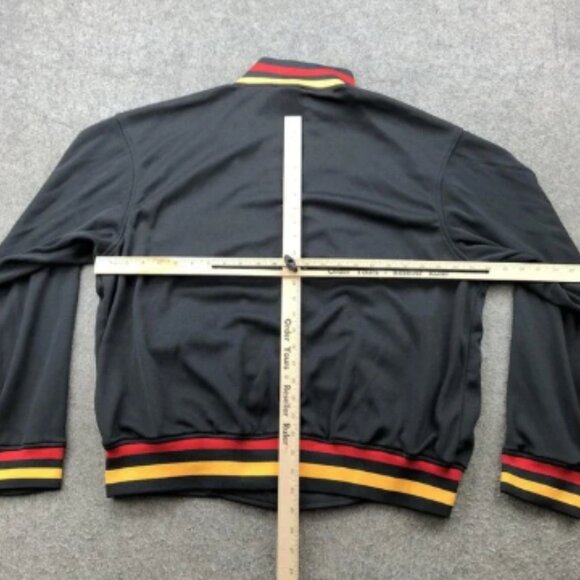 Germany Jacket Mens XL Black Red Yellow Track Top Soccer Polyester Umbro Euro - Picture 8 of 10